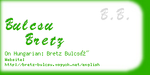 bulcsu bretz business card